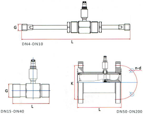 dn40渦輪流量計外形尺寸圖