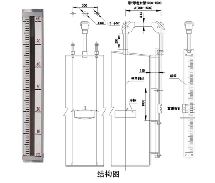 防爆型浮標液位計結(jié)構(gòu)原理圖