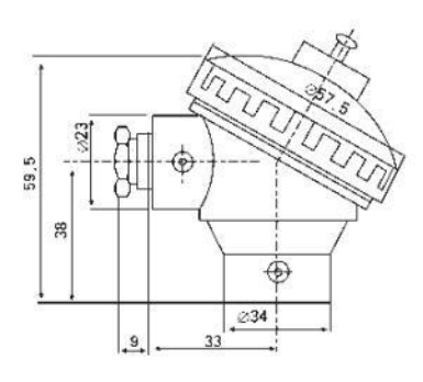 高壓熱電偶小接線盒示意圖