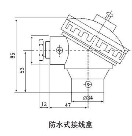 法蘭式熱電偶防水式接線盒圖